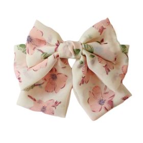 Beautiful Flower Bowknot Hair Barrettes Handmade Chiffon Hair Clip for Women Girls