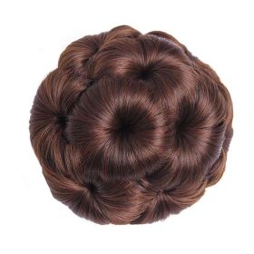 Womens Hair Chignon Curly Disk Updo Hairpieces Hair Bun Extensions Claw, Light Brown