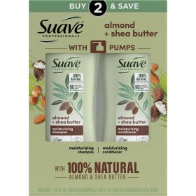 Suave Professionals Almond and Shea Butter Moisturizing Shampoo and Conditioner;  28 oz;  2 Pack