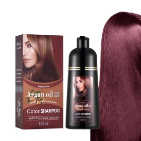 Plant Dyed At Home Non-stick Head Hair Color Cream (option: 04 Grape Red-500ml)